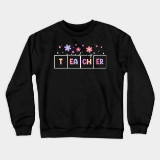 Womens Science Of Reading Reading Teacher Crewneck Sweatshirt